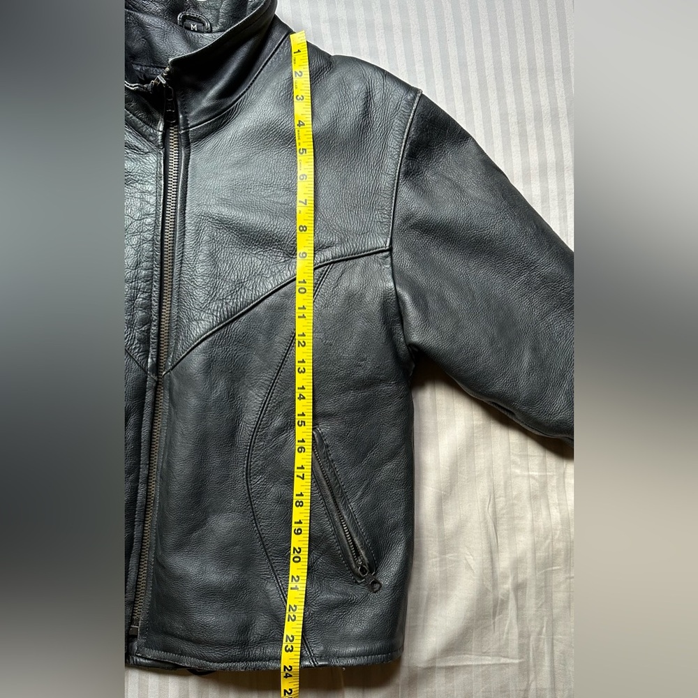 UNIK•genuine leather jacket•women’s medium•moto boho•biker core•black•silver - Picture 11 of 16